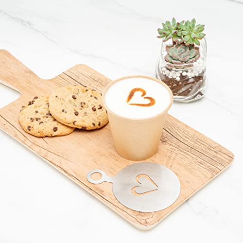 Restpresso 4.75 Inch Latte Stencil Set 8 Heat (8 Count)