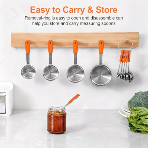 Measuring Cups and Spoons Set Stainless Steel 10 Piece for Cooking and Baking (10 Count)