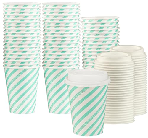 Disposable Coffee Cups with Lids (50 Count)
