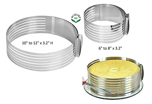 Stainless Steel Mousse Cake Rings 2 Pieces Cakes Slicer Adjustable Multilayer Circular Molding Plating Forming Round Pastry Rings