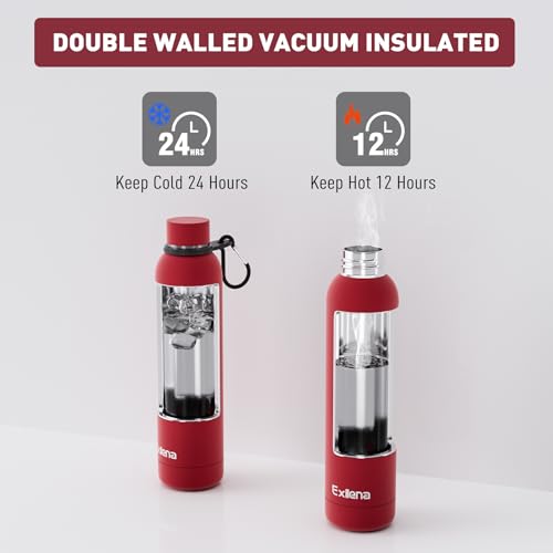 Slim Insulated Water Bottles for Travel 25oz with Clip