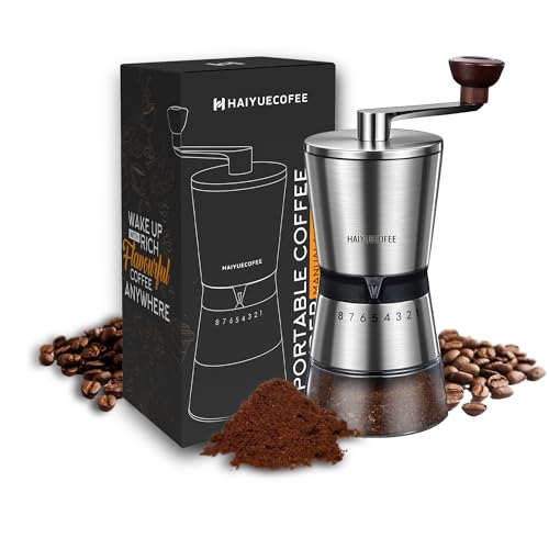 Manual Coffee Grinder with 8 Adjustable Coarseness Settings