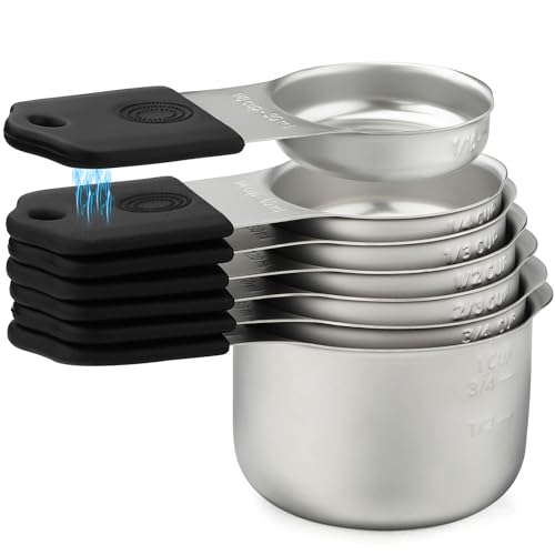 Magnetic Measuring Cups Set 7 Stainless Steel Stackable Measuring Cups