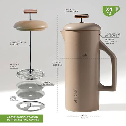 AIRES Ceramic French Press Coffee Maker