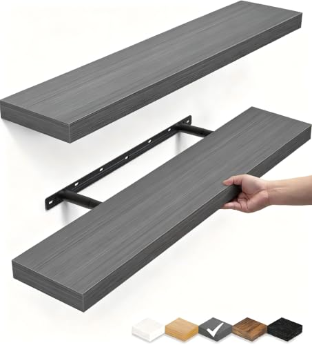 Grey Floating Shelves 22.5in