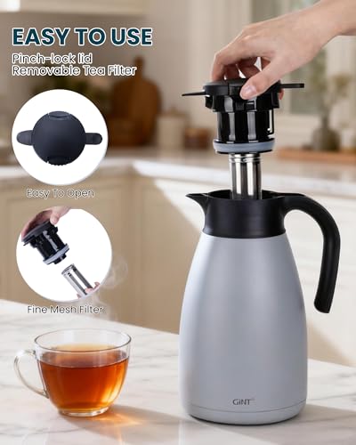 74oz Large Thermal Coffee Carafe with Infuser