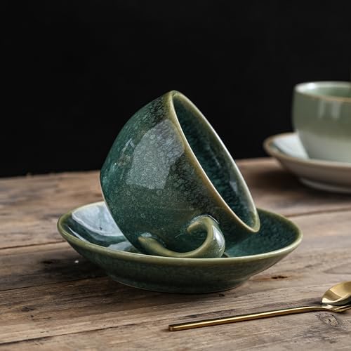 Porcelain Coffee Cup with Saucer Spoon (10 Count)