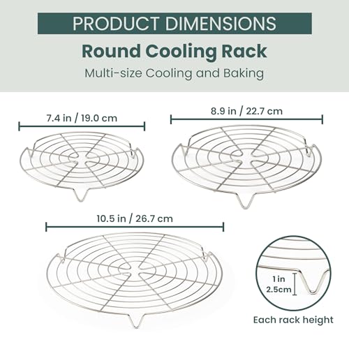 3 Set Round Cooling Racks for Baking