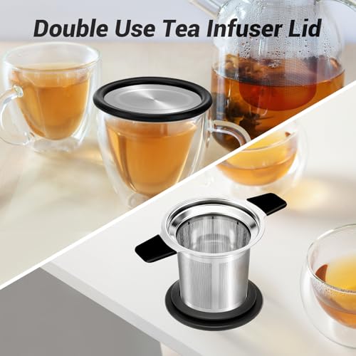 Fine Mesh Stainless Steel Reusable Tea Infuser with Double Handles