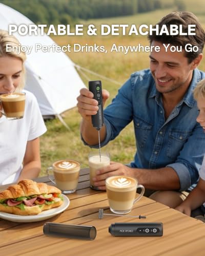 2 Speed Rechargeable Milk Frother Handheld