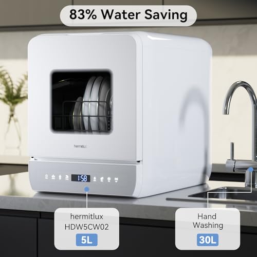 Slim Countertop Portable Dishwasher for Small Spaces
