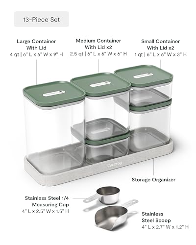 13 Piece Glass Airtight Food Storage Containers with Lids (13 Count)