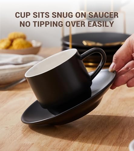 8 Ounce Porcelain Cappuccino Cups Set of 4 (4 Count)