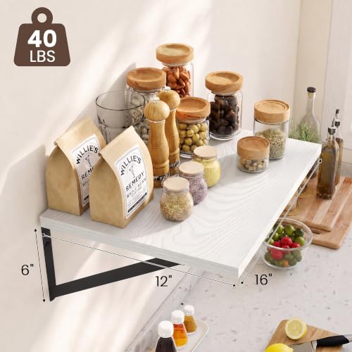 Wall Mounted Floating Shelves Set of 2 (2 Count)