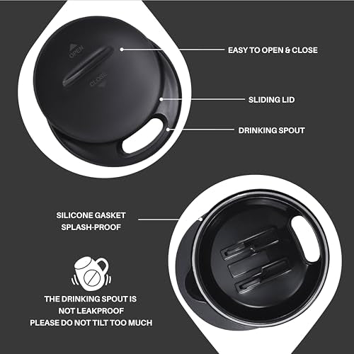 16 oz Insulated Coffee Mug with Lid and Handle
