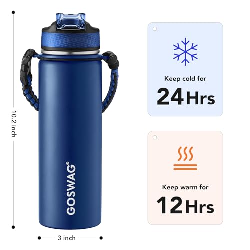 24oz Insulated Stainless Steel Travel Water Bottle
