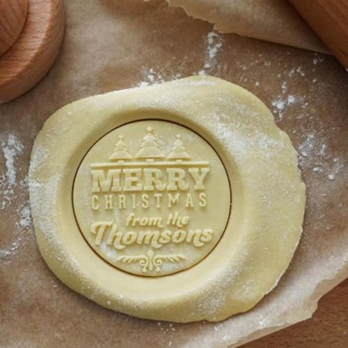 2025 Personalized Christmas Cookie Stamp Unique 3D Embossed Design Fun Tool for Baking Art