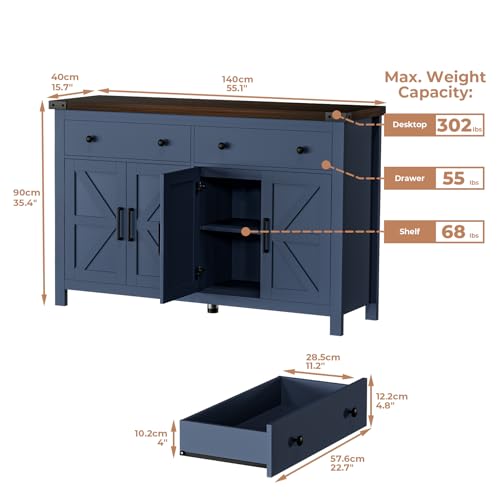 55'' Buffet Cabinet with Storage
