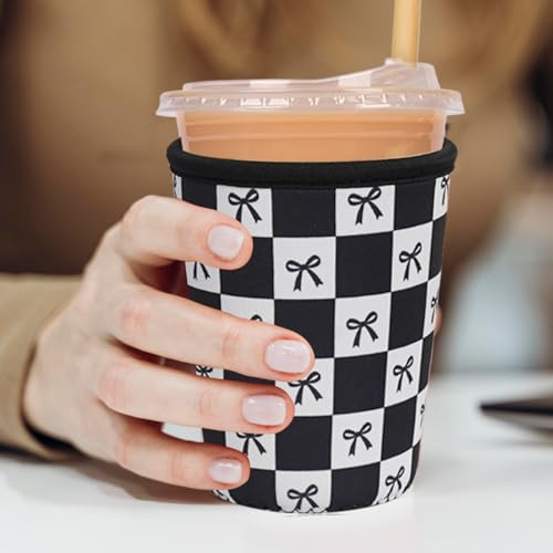 Reusable Insulated Neoprene Iced Coffee Cup Sleeve (3 Count)