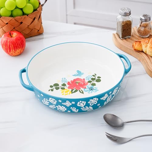 Pie Pan Ceramic Pie Dish 9.8 Inches Pie Plate Porcelain Deep Dish Pie Pan Non