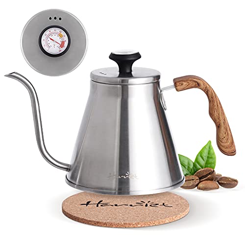 Gooseneck Kettle with Thermometer for Pour Over Coffee and Tea