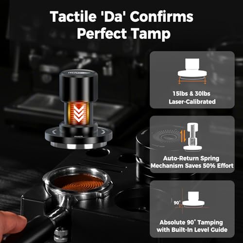 39MM V6 Impact Espresso Tamper with Sound Feedback