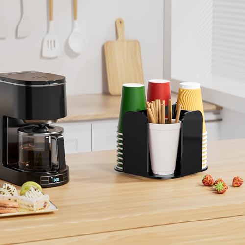 4 Compartment Countertop Cup Dispenser