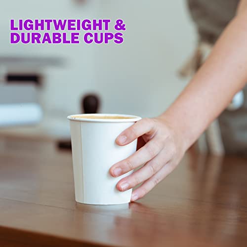 White Disposable Paper Coffee Cups (100 Count)