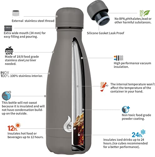 12 oz Small Insulated Water Bottle