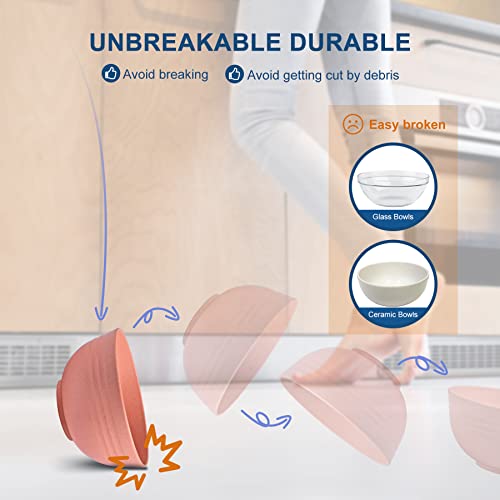 BPA Free Unbreakable Wheat Straw Cereal Bowls