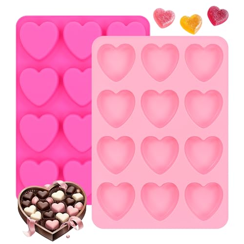 Heart Shaped Silicone Chocolate Molds (2 Count)