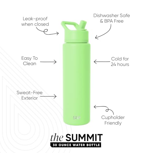 Insulated Water Bottle with Straw