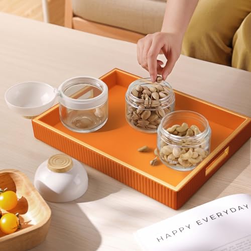 Leather Tray Desktop Storage Organizer