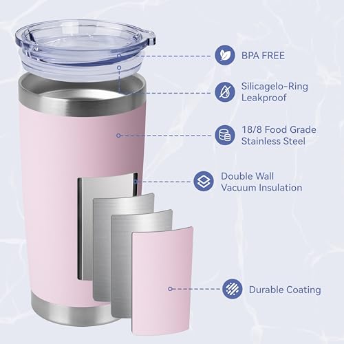 20oz Stainless Steel Tumblers Bulk (4 Count)