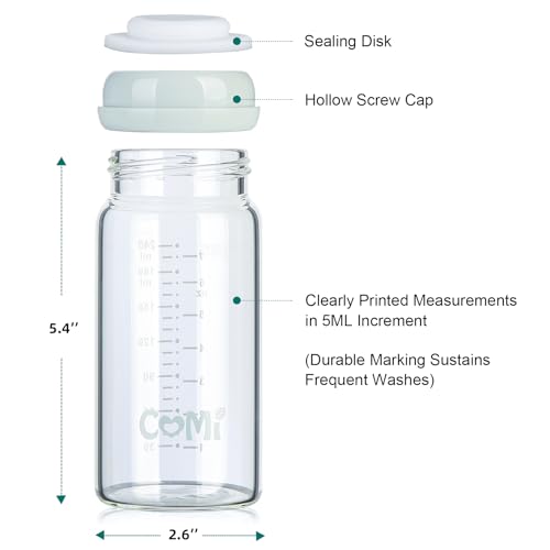 Wide Neck Glass Breastmilk Collection n Storage Bottle