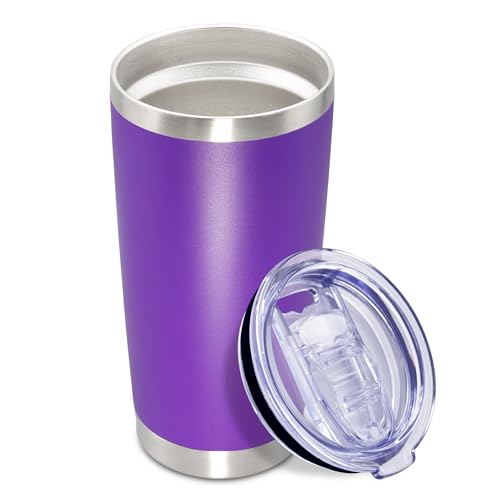 20oz Tumbler Insulated Coffee Tumblers with Lid Stainless Steel Purple 1P