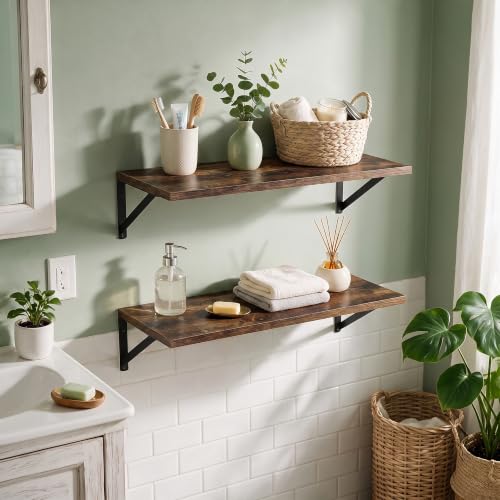 Wall Mounted Floating Shelves Set of 2 (2 Count)