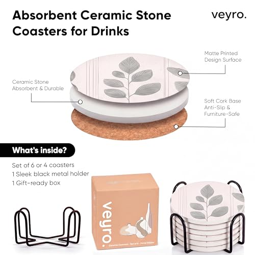 Ceramic Coasters Set of 6 or 4