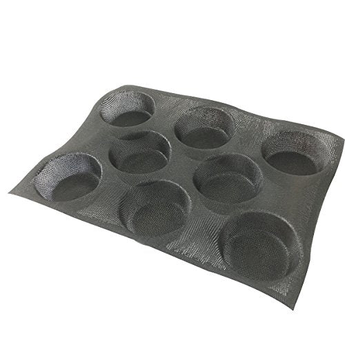 Silicone Bun Bread Forms Round Shape Trays Perforated Bakery Molds Fit Half Pan Size