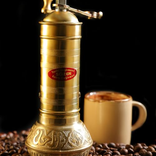 Sozen 7.6" Manual Coffee Grinder Brass
