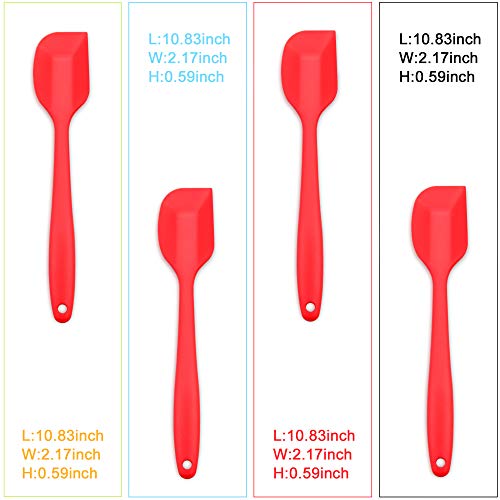 4 Piece Silicone Spatula Set with Stainless Steel Core (4 Count)