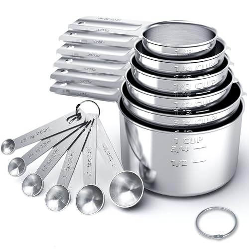 Stainless Steel Measuring Cups & Spoons Set