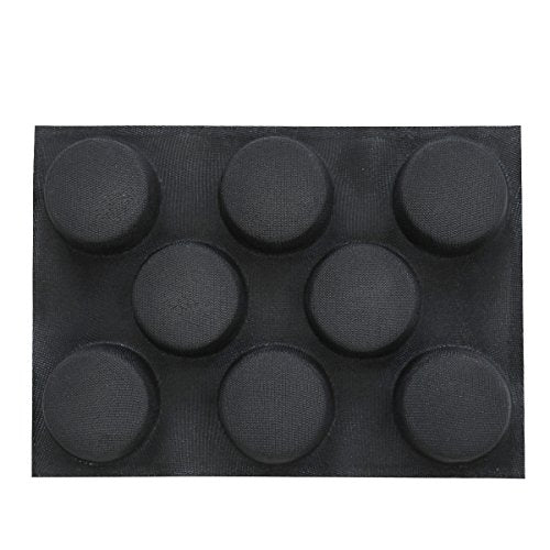 Silicone Bun Bread Forms Round Shape Trays Perforated Bakery Molds Fit Half Pan Size