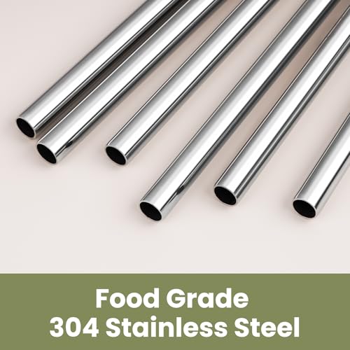 6 Pack Metal Straws with Silicone Tip Fit for Stanley 14 (6 Count)