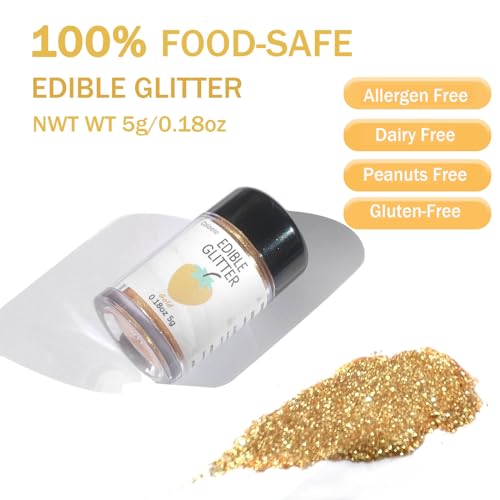 Gold Edible Glitter Glimmer Powder for Cakes Drinks