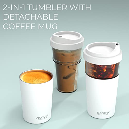 Clear Insulation Vista Tritan Tumbler for Iced Coffee and Ice Tea with Removable Insulated Stainless Steel Sleeve