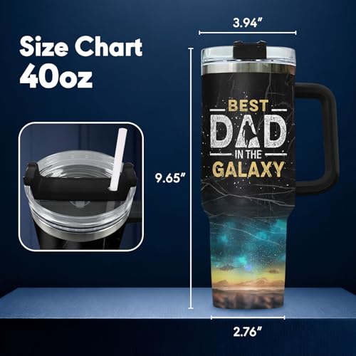 Dadalorian Daddy Dad Funny 40 oz Tumbler with Handle