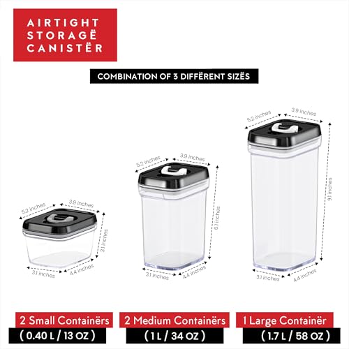 Airtight Food Storage Containers with Lids (5 Count)