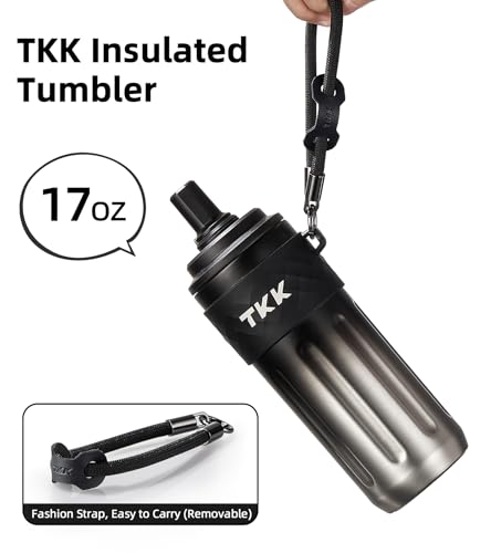 17 OZ Travel Tumbler Ceramic Lining with Straw Lid