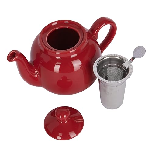 Farmhouse 4 Cup Ceramic Teapot with Removable Infuser and Lid